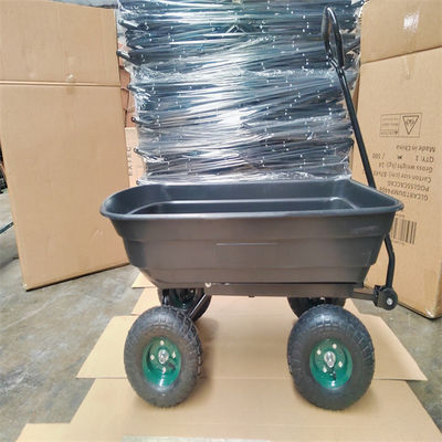 50L κάρρο απορρίψεων κήπων ικανότητας Tipper κήπων χειραμάξιων ροδών στο φορτηγό