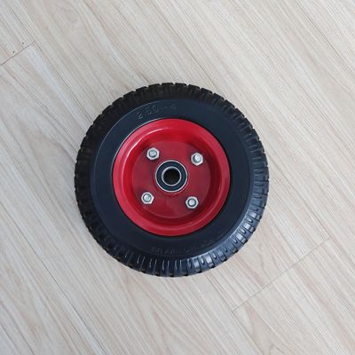 250-4 χειραμάξιο ροδών πλαισίων μετάλλων 8 ίντσας χεριών λαστιχένια ρόδα ροδών καροτσακιών πνευματική