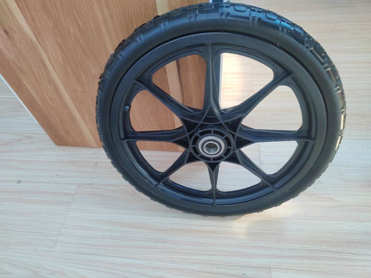 Επίπεδη ελεύθερη PU ροδών ρόδα αφρού Wheelbarrow 16 ίντσας στερεό πολυουρεθάνιο ροδών