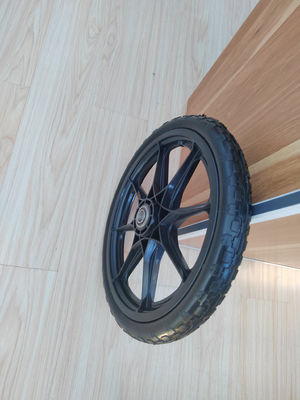 Επίπεδη ελεύθερη PU ροδών ρόδα αφρού Wheelbarrow 16 ίντσας στερεό πολυουρεθάνιο ροδών