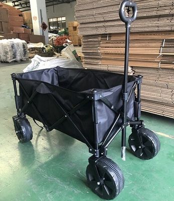 Μαύρο πτυσσόμενο κάρρο βαρέων καθηκόντων 70kg βαγονιών εμπορευμάτων που διπλώνει το κάρρο φεστιβάλ βαγονιών εμπορευμάτων στρατοπέδευσης