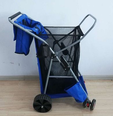 600D ύφασμα της Οξφόρδης που διπλώνει το πτυσσόμενο καροτσάκι αλιείας κάρρων αλιείας με τη μεγάλη ρόδα