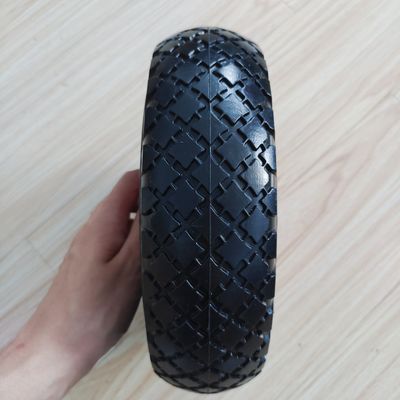 300-4 κόκκινη λαστιχένια ρόδα πλαισίων Wheelbarrow κάρρων κήπων ροδών 10 ιντσών πνευματικές ρόδες