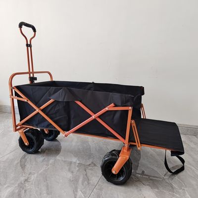 Πίσω άνοιγμα Δυνατό να αναδιπλωθεί Καροτσάκι για ψώνια Καροτσάκι παραλίας Καμπινγκ Δυνατό να αναδιπλωθεί Καροτσάκι PU τροχό