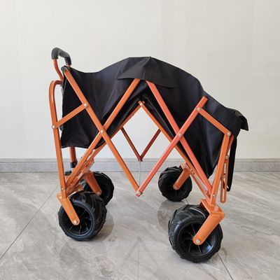 Πίσω άνοιγμα Δυνατό να αναδιπλωθεί Καροτσάκι για ψώνια Καροτσάκι παραλίας Καμπινγκ Δυνατό να αναδιπλωθεί Καροτσάκι PU τροχό